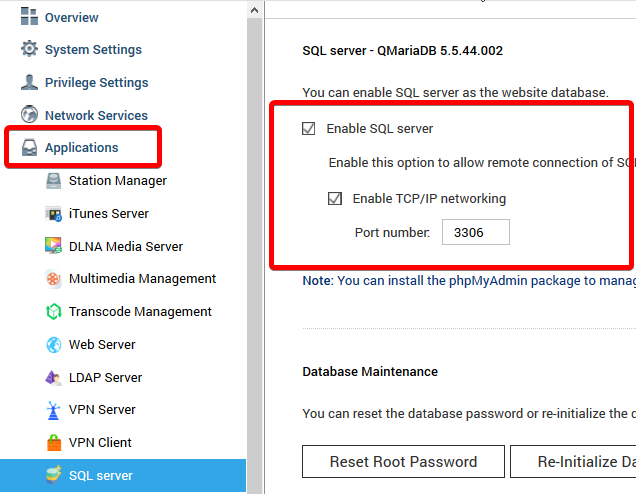 EnablingMySQL